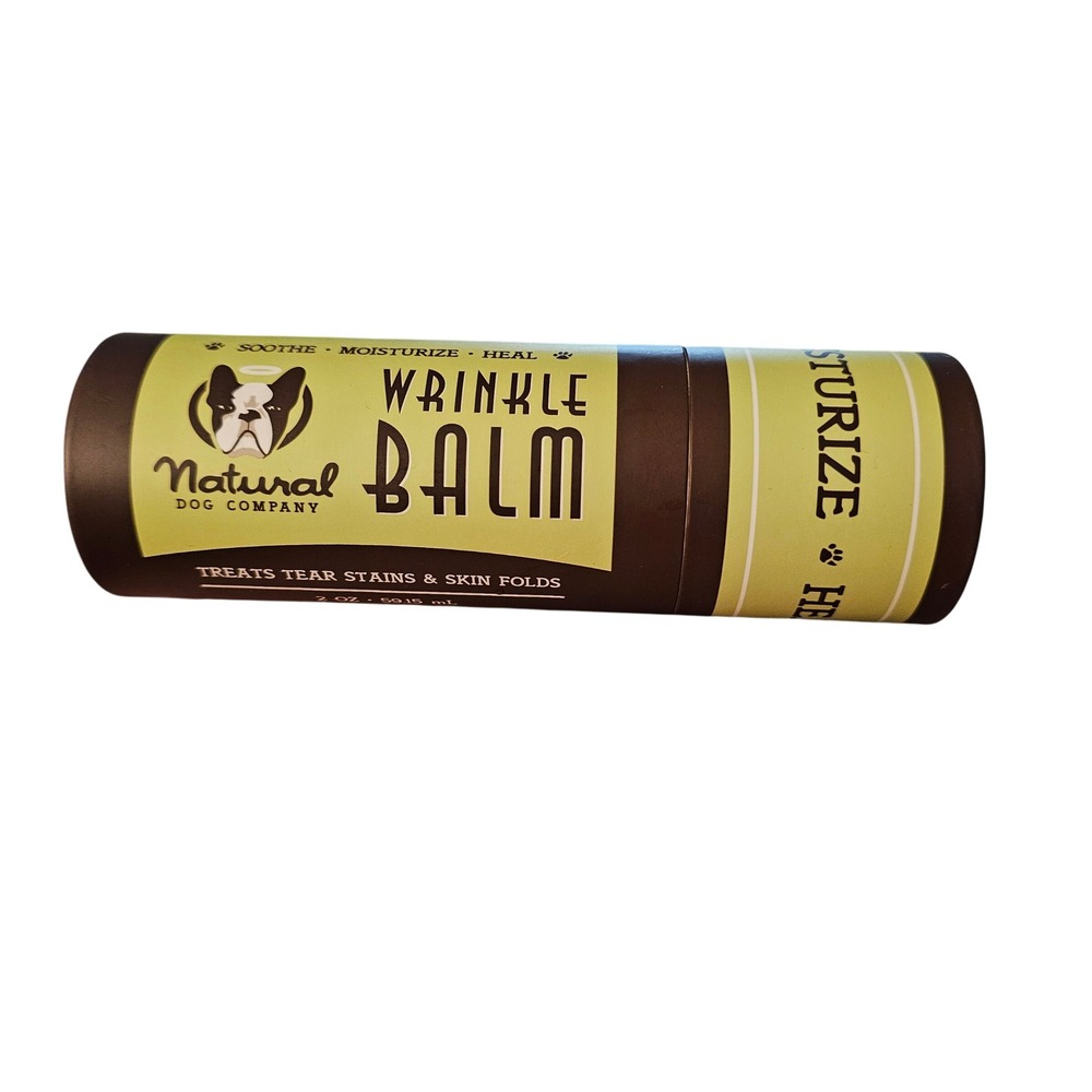 Natural Dog Company Wrinkle Balm 2oz Stick Tear Stains and Skin Folds Organic